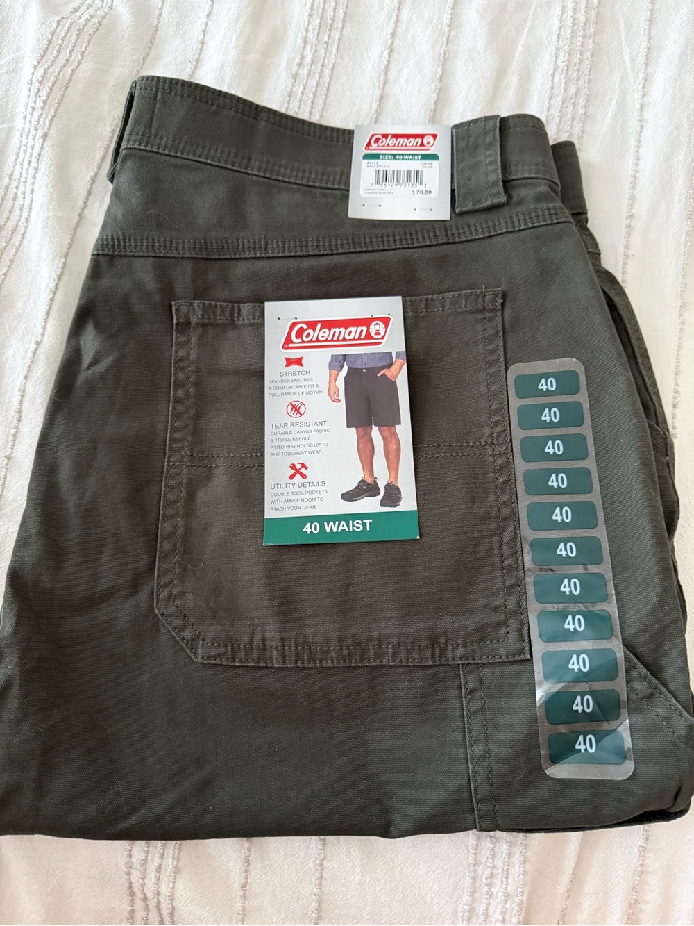 Coleman Men's Dark Olive Green Cargo Shorts